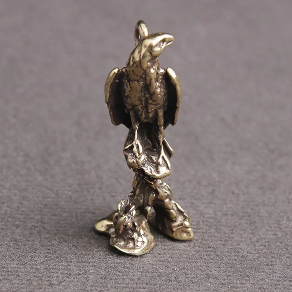 

2pcs Eagle Pendant Keychain Decorations Vintage Brass Animal Keychains DIY Home Hanging Adornments Jewelry Accessories