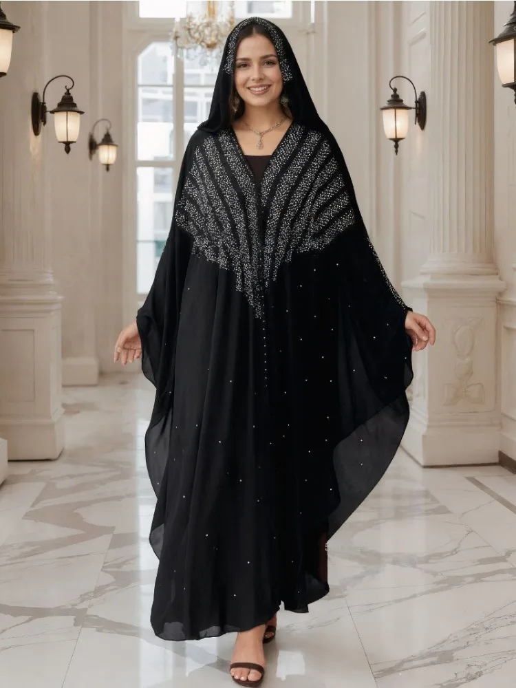 عباية رمضان دبي قفطان فستان حجاب إسلامي فساتين سهرة أفريقية للنساء كيمونو رداء قفطان إسلامي ملابس عباية إسلامية