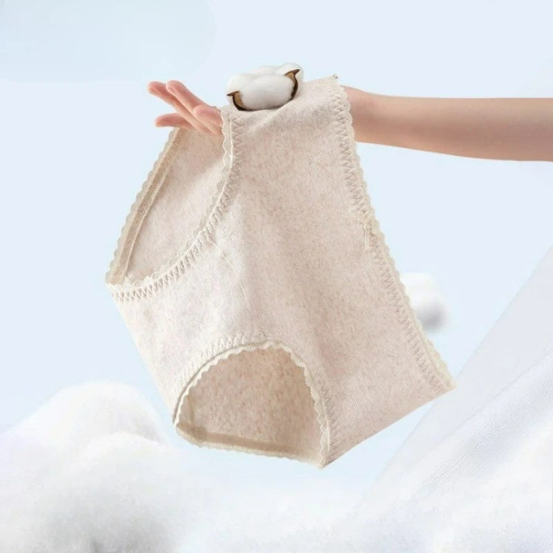 Panties Women's New Pure Cotton Mid-waist Baby Cotton 10a Cotton Extended Antibacterial Crotch Briefs Comfortable Breathable