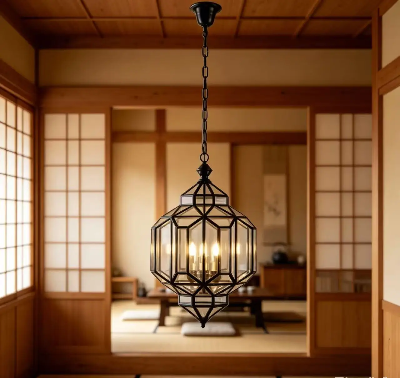​American Solid Brass Outdoor Chandelier - Waterproof Black Soldered Finish for Porch, Gazebo, Balcony, Villa & Restaurant