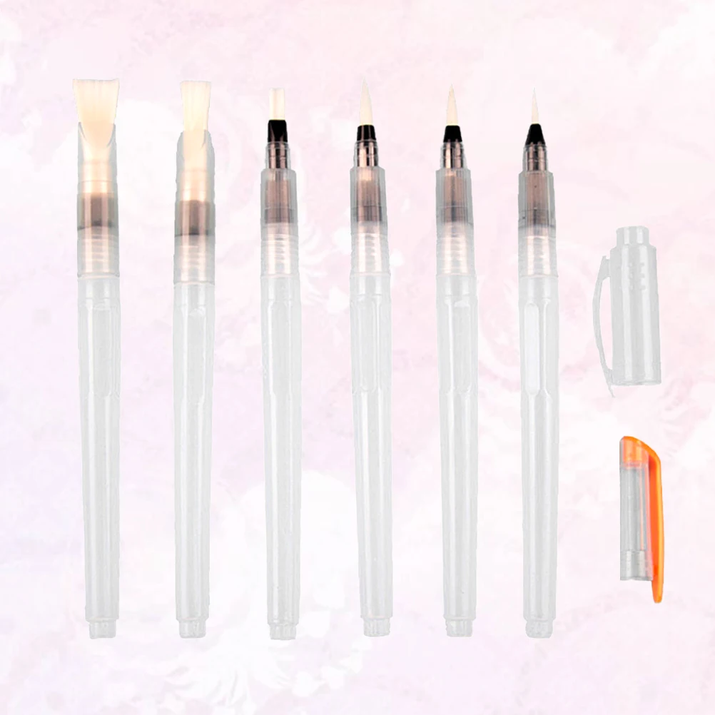 

6pcs Watercolor Paint Pens Durable Hand Painting Brush Lightweight Drawing Pen Creative Art Tool For Artists Students Gift Idea
