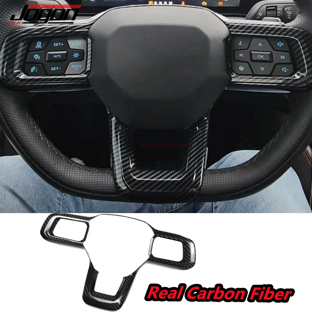 Dry Carbon Fiber Car Steering Wheel Cover For Ford Mustang 2024+ Steering Wheel Trim Car Interior Moulding Protection Decoration