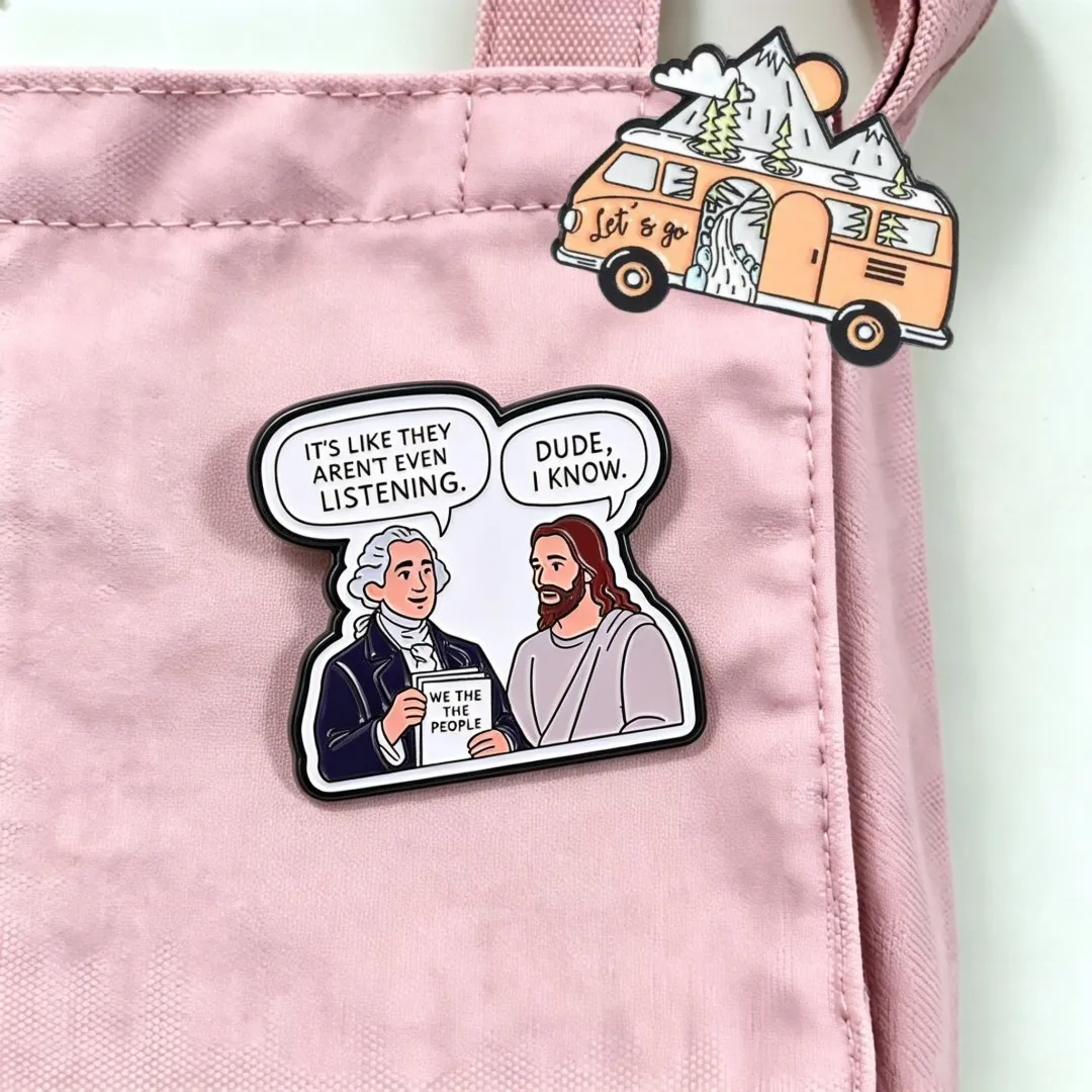 IT'S LIKE THEY AREN'T EVEN LISTENING Enamel Pin Creative Dialogue Alloy Brooch Fun Historical Figure Badge Clothes Pin Wholesale