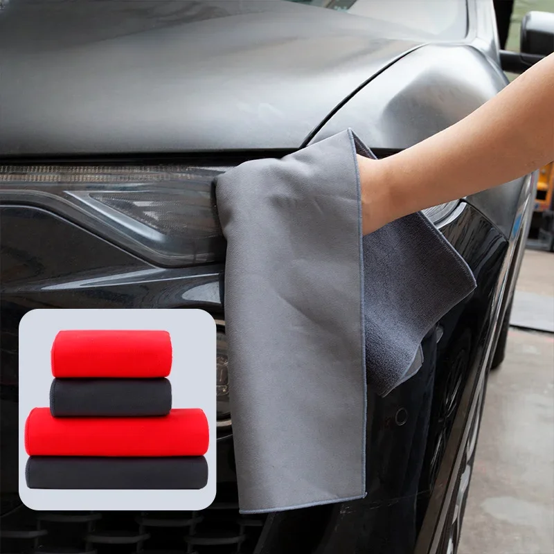Car Wash Towel Velvet Car Wet Wipes Large Size Thick Coral Velvet Water Absorbing Stain Removing Without Damaging The Car Paint