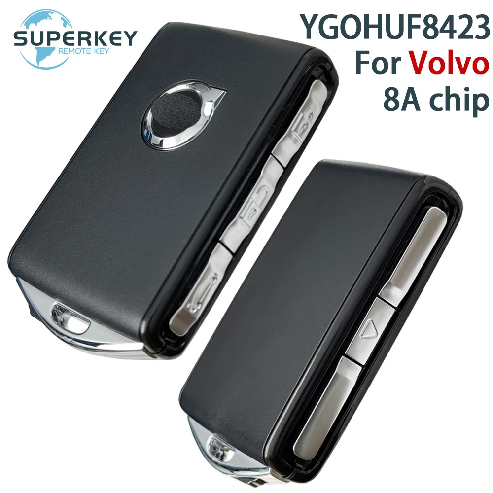 

Для ключа автомобиля Volvo для V90 S90 XC90 S60 S40 XC40 XC60 2016-2021 434 МГц 8A чип Keyless Go Smart FCC YGOHUF8423 PN 32256980