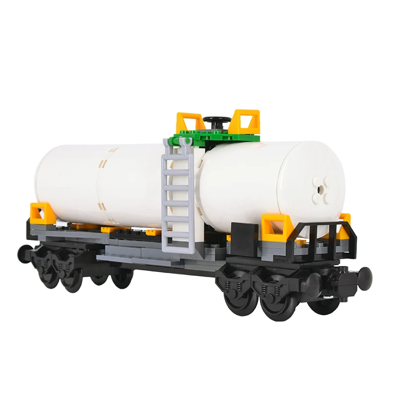 MOC City Creative 8 عجلات Octane ناقلة شاحنة قطار Express السكك الحديدية بنة الطوب لتقوم بها بنفسك لعبة فنية لهدايا الأطفال #2