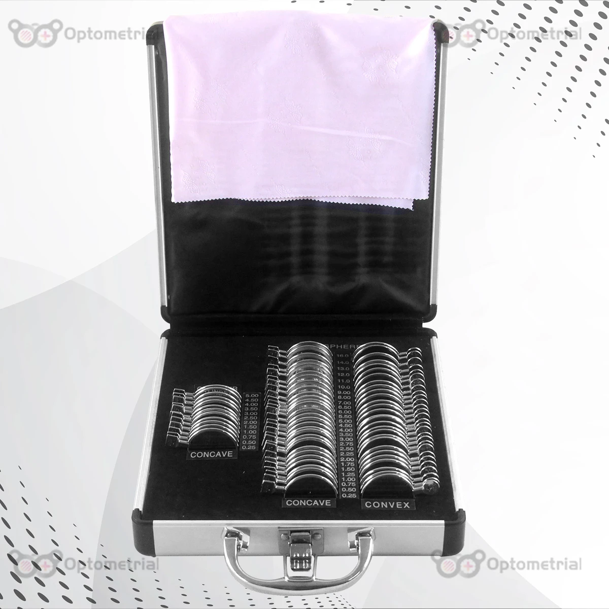 

Optometric Trial Lens Set MT68-A1 A1 68 pcs Rim Full Aperture 36mm Shiny Metal Rim | Aluminium Carrying Case Ship From Poland