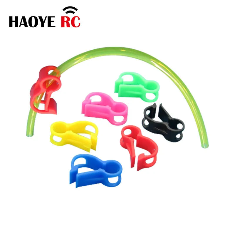 Haoye 10 Pcs ​Φ5 mm  Plastic Fuel Line Clamp/Hose Clamp/Filler Pipe Lock/Oil Stop Valve Oil Tank Accessories For RC Model Planes