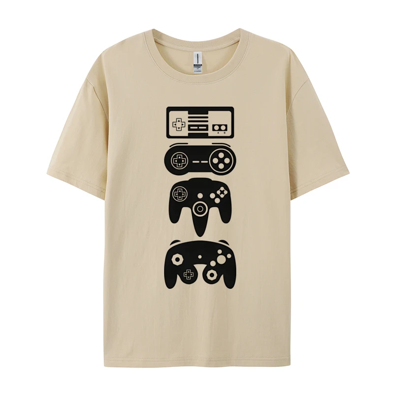 Controller Game Novelty Top T-shirts for Men Cotton Tops Shirt Print Fashionable Normal Funny Graphic T-shirts