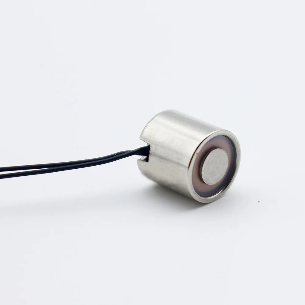 

Маленький электромагнит постоянного тока 12 В, мини-соленоид, сила всасывания, 300 г, круглый магнитный замок 10*10 мм