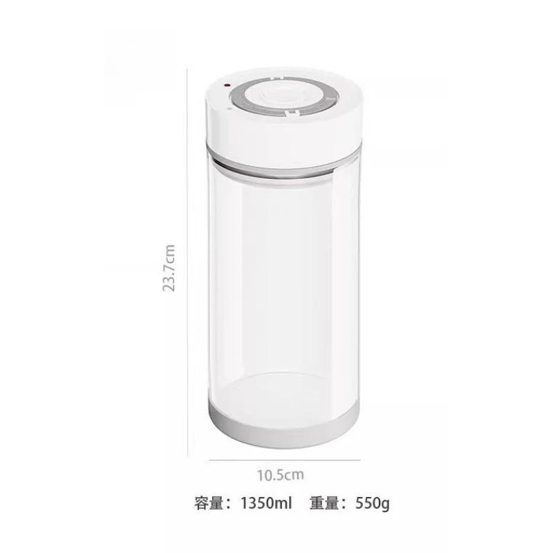 2026 Intelligent electric vacuum-sealing coffee bean storage container glass jar storage tank