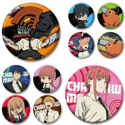 44mm Aki Hayakawa Denji Pochita Power Makima Comic Figure Badge Handmade Cosplay Cute Exquisite Enamel Pins for Clothes Jewelry