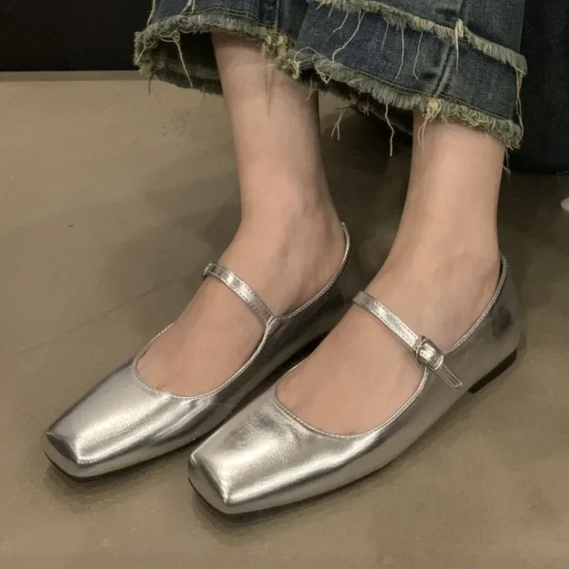 

Лидер продаж 2024, женские Туфли Мэри Джейн, женские туфли на плоской подошве, женские туфли на мягкой подошве с квадратным носком и ремешком с пряжкой, женские туфли