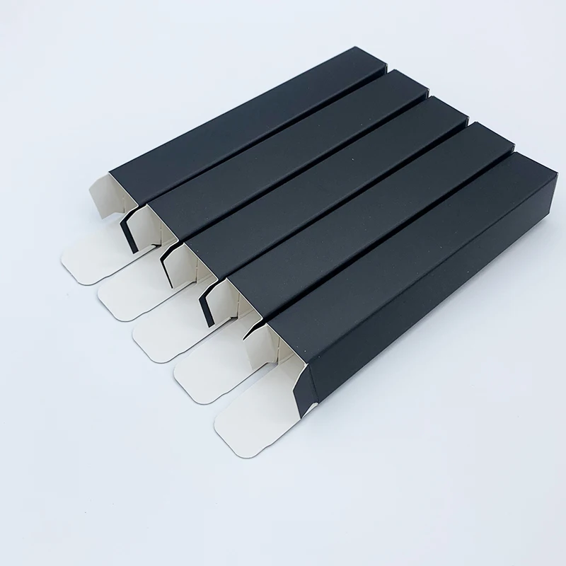

50pcs Black Cardboard Carton 20x20x125mm Eyebrow Pencil Lipstick Universal Packaging Box