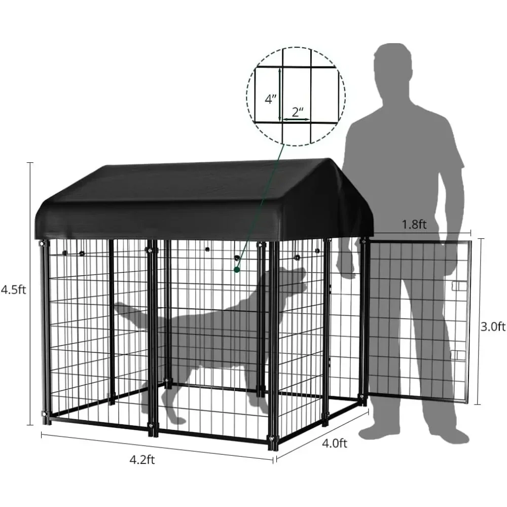 Outdoor dog house with roof waterproof cover, suitable for small and medium-sized dogs, dog enclosure pet cage, free shipping