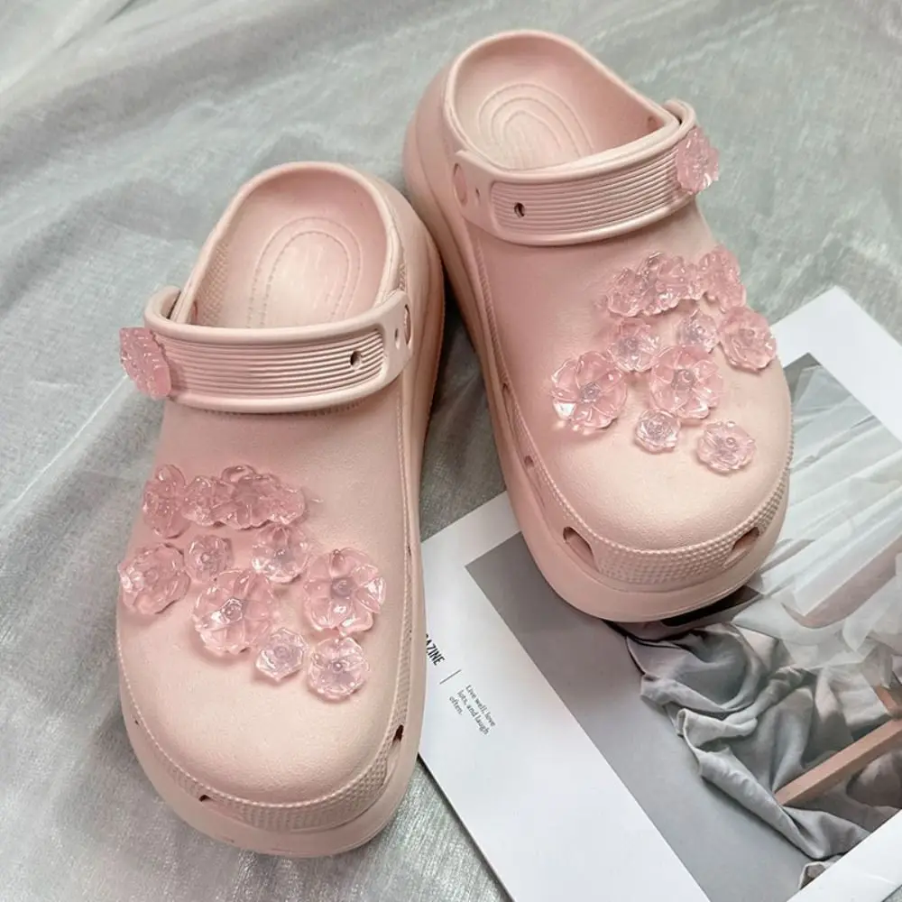 20Pcs Fashion Rose Resin Shoes Ornaments Funny Design Colorful Sandals Shoes Decoration Kawaii Elegant Charms Gifts
