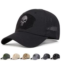 Camouflage Tactical Baseball Cap Spring Summer Outdoor Breathable Adjustable Skull Embroidery Hat Sunscreen Sports Hat Men Women