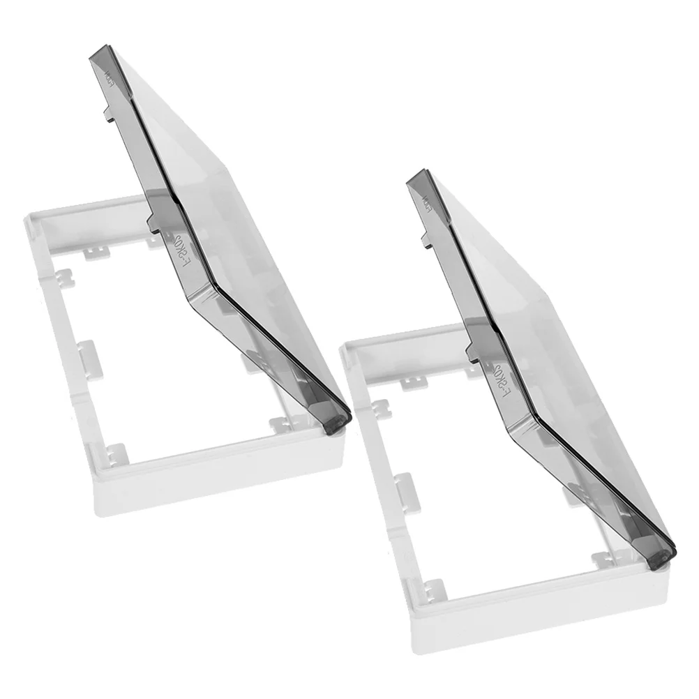 

2pcs Waterproof Socket Outlet Ultra-Thin Self-Adhesive Electrical Outlet Covers For Bathroom Outdoor Use Socket Protection