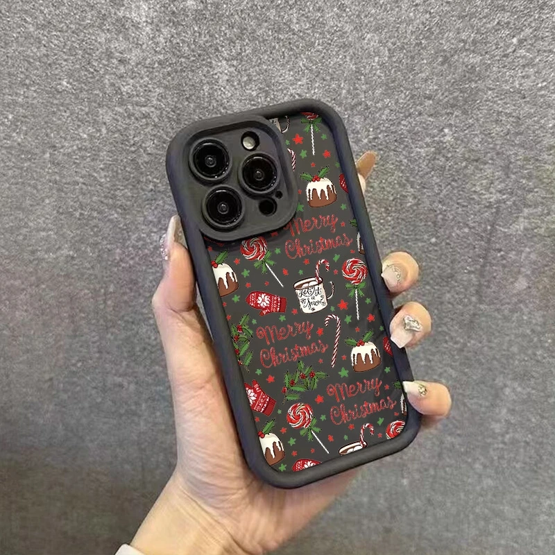 Рождественские перчатки с леденцами, чехол для телефона Realme GT 6 6T Neo 6 SE 5G 14X 13 12 11 10 Pro Plus 9 8 8i C67 C65 C61 C55 C53 Cover