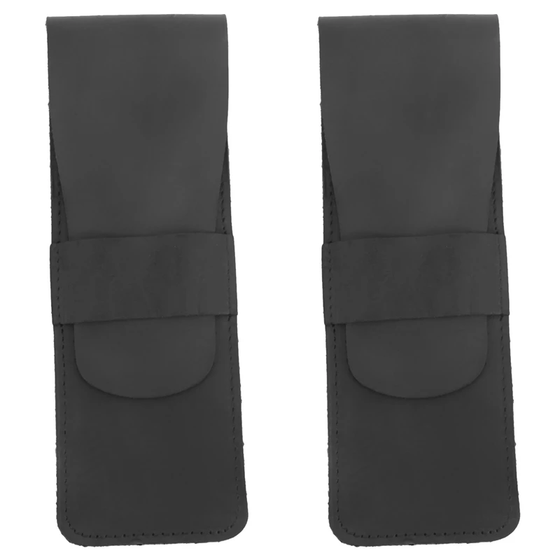 กระเป๋าเก็บดินสอหนังทำด้วยมือ2X กระเป๋าใส่ปากกาหมึกซึมหนังวัวอุปกรณ์เสริมย้อนยุควินเทจสำหรับการเดินทางวารสาร B