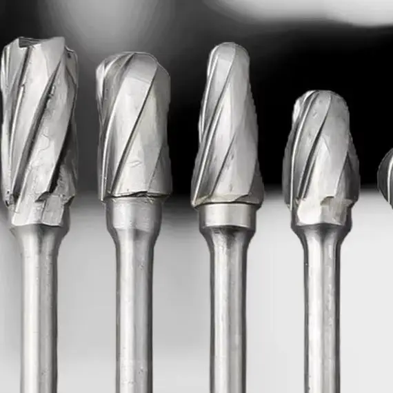 10pcs Carbide Burr Set Single Rotary Files For Aluminum Non Ferrous Metal Wood Plastic Grinding Carving Tool Bits Kit