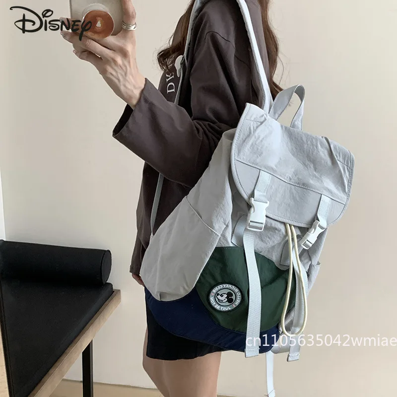 Disney Mickey New Women's Backpack Fashion High Quality Lightweight Travel Backpack Cartoon Large Capacity Mountaineering Bag