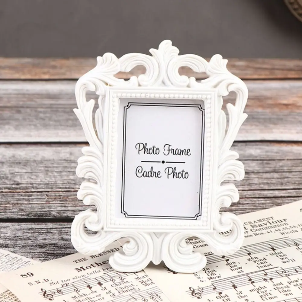 Square Black White Classic Style Resin Photo Frame