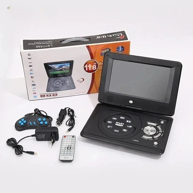 

11,8 портативный DVD-плеера небольших видеоигр, встроенный плеер высокой четкости