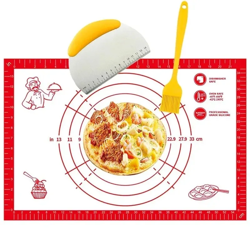 Nueva estera de silicona para hornear, máquina para hacer masa de Pizza, utensilios de cocina para repostería, utensilios para hornear, suministros para amasar y hornear, herramientas de cocina