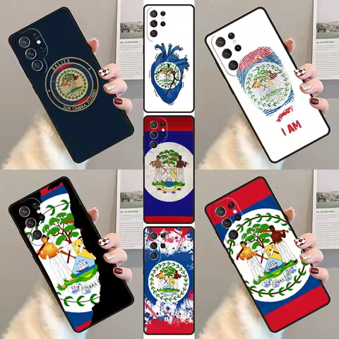 Belize Flag Phone Case For Samsung Galaxy S23 S21 S20 FE S24 S22 Ultra Note20 S10 S9 S8 Plus Silicone Cover