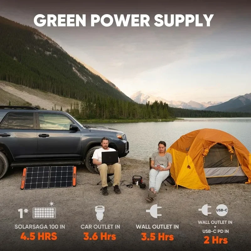 Jackery Portable Power Station Explorer 300, 293Wh Backup Lithium Battery, 110V/300W Pure Sine Wave AC Outlet, Solar Generator