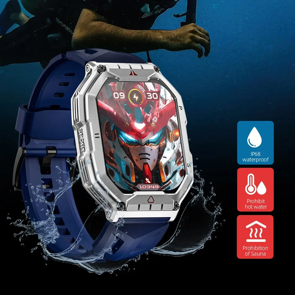 Neue LOKMAT Sport Smart Uhr Höhe Kompass Taschenlampe 5ATM Wasserdichte Fitness Smartwatches Herzfrequenz Blutdruck Monitor