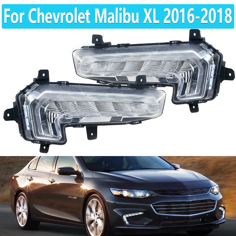 For Chevrolet Malibu XL 2016 2017 2018 Car Front Bumper Fog Light Foglamp DRL Running Lamp Fog light Assembly