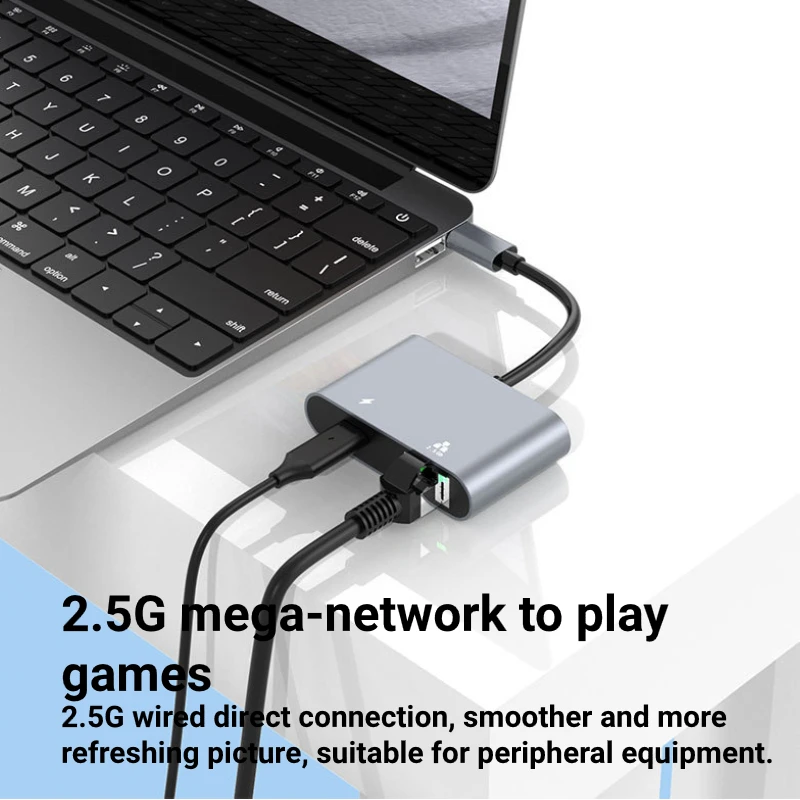 Сетевая карта 2500 Мбит/с, адаптер типа C к Ethernet для Google TV, адаптер для зарядки Ethernet для смартфонов, планшетов, устройств Android