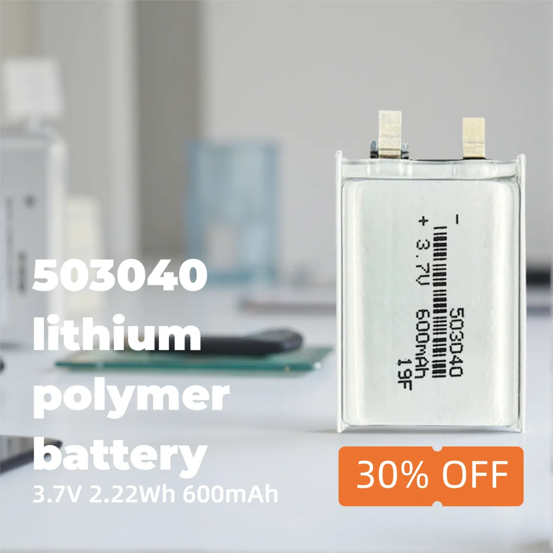 Batterie Li-ion polymère haute énergie 600 mAh 3,7 V pour banques d'alimentation, lampes LED, appareils GPS, cellule rechargeable 503040