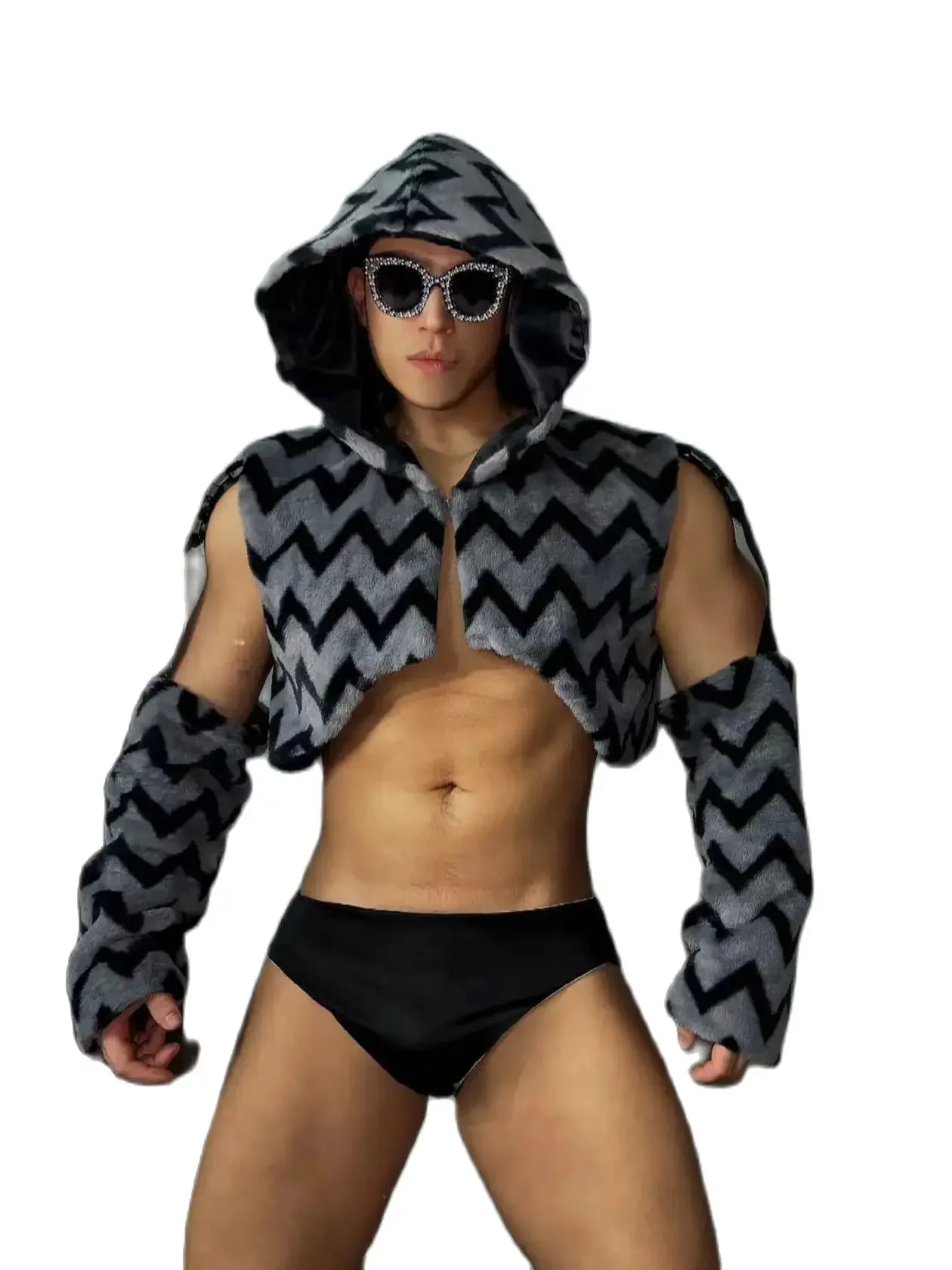 Nueva ropa de baile en barra para club nocturno, ropa para discoteca para hombre adulto, Ropa de baile Sexy de Hip Hop, conjunto de traje para escenario de baile Dj Ds Gogo para hombre musculoso