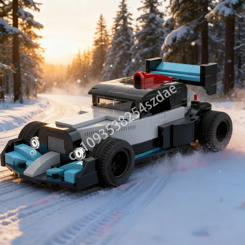 

290pcs MOC Hotrod Mercedesesed City Champions Supercar Model Building Blocks Idea Toy Brick Kids Christmas Gifts Birthday