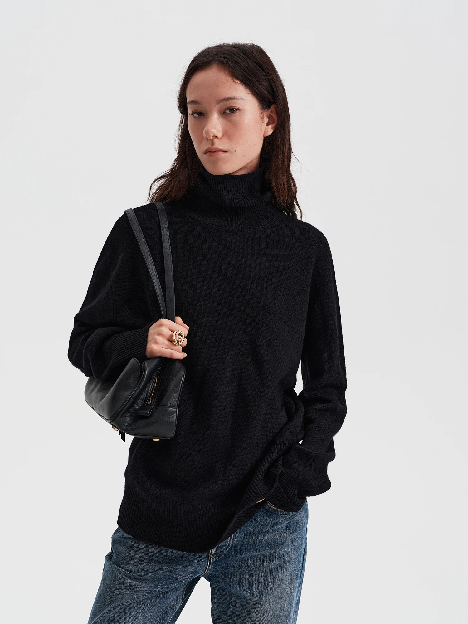 

Свитер Tfa Ultrine из австралийской мериносовой шерсти с высоким воротом, повседневный, осенне-зимний, новый, очень удобный, теплый, вязаный топ