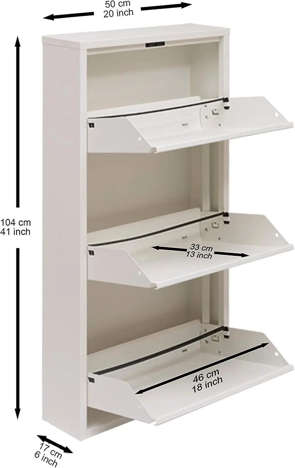 ตู้รองเท้าลิ้นชัก3-4ชั้นที่แขวนรองเท้าออแกไนเซอร์จัดเก็บ (สีขาว)