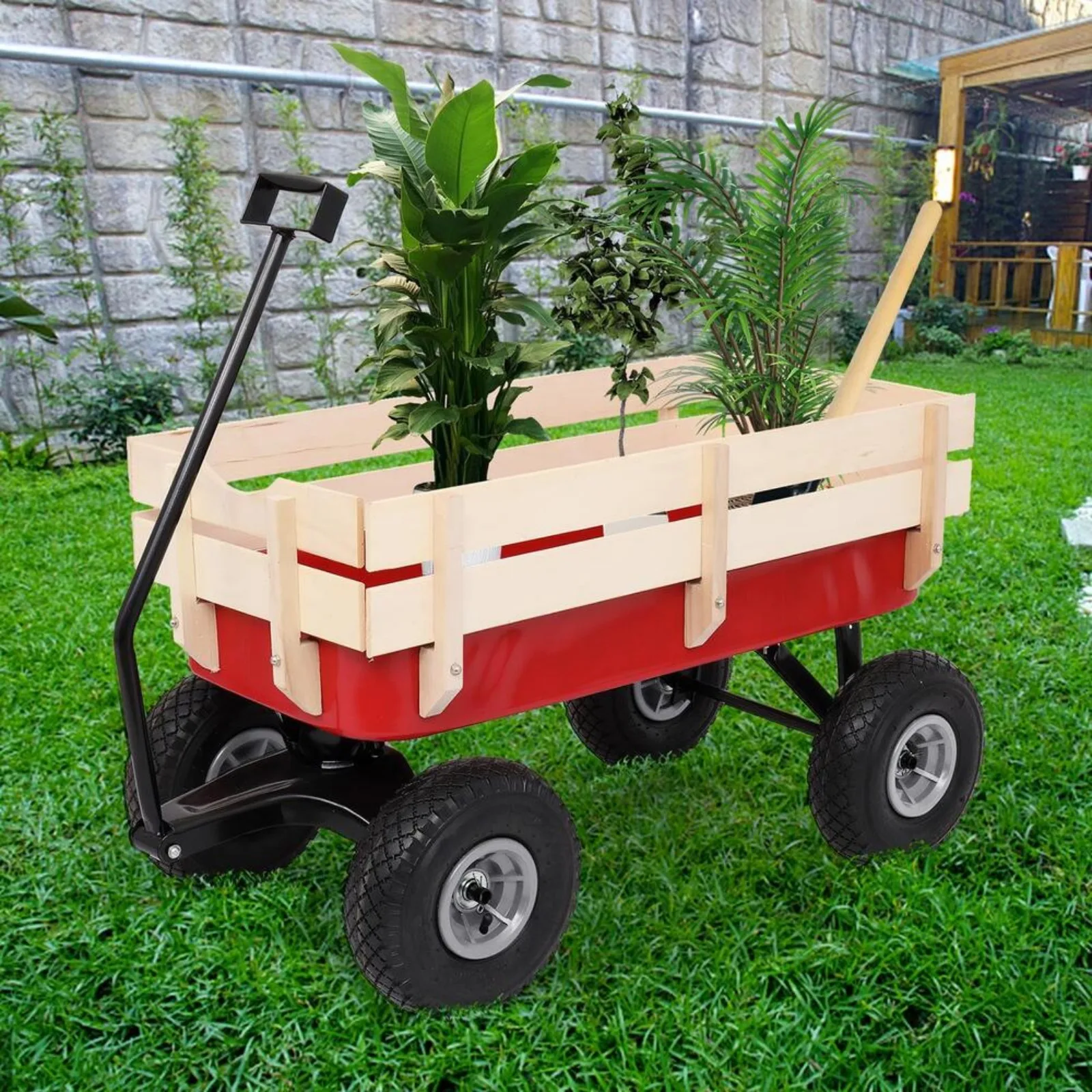 Imagem -05 - Outdoor Heavy-duty Jardim Transfer Cart Wheel Cart Lawn Cart Us38