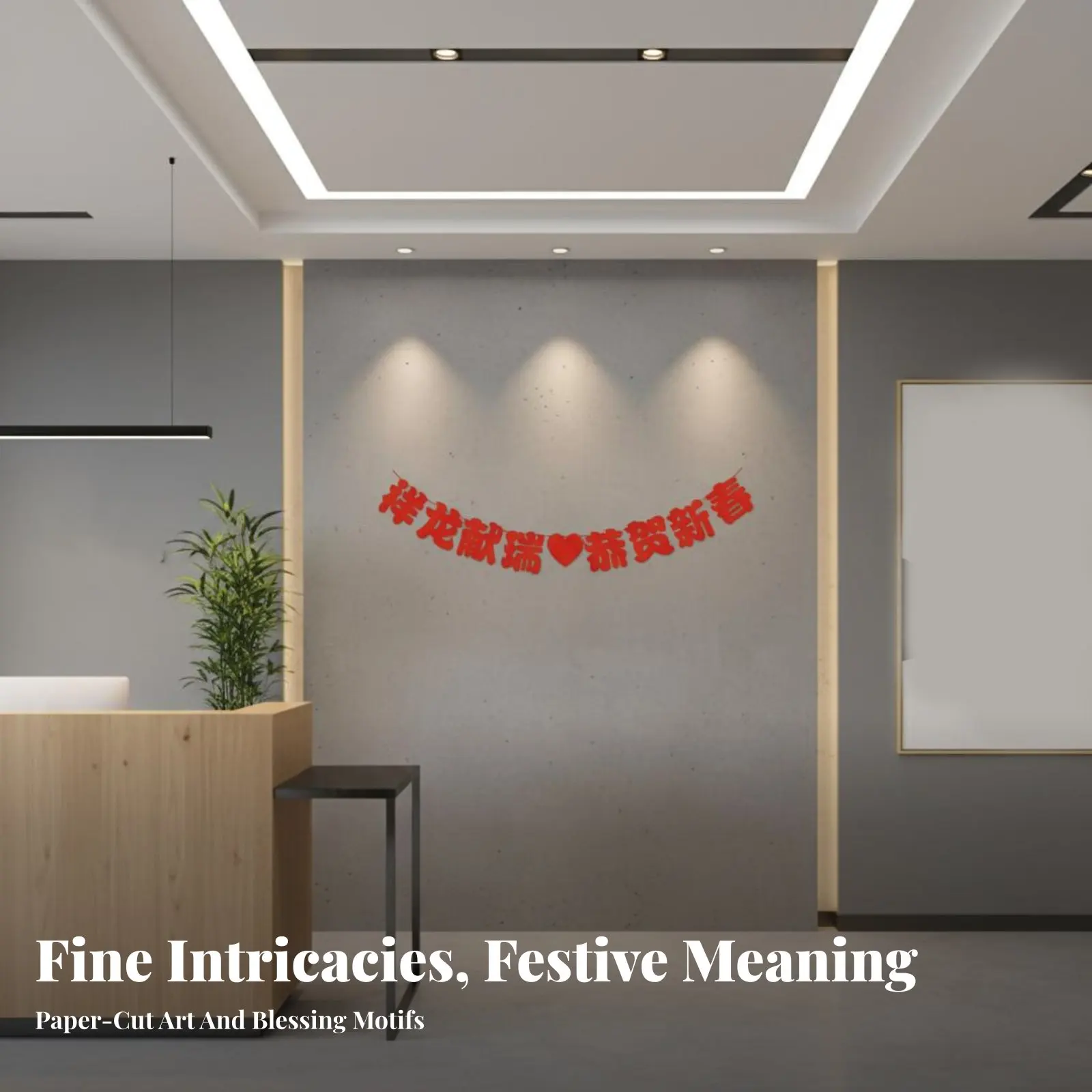 

Seasonal Holiday Hanging Decoration, Dragon Year Fabric Decor, New Year Atmosphere Banner, Auspicious Character Festoon