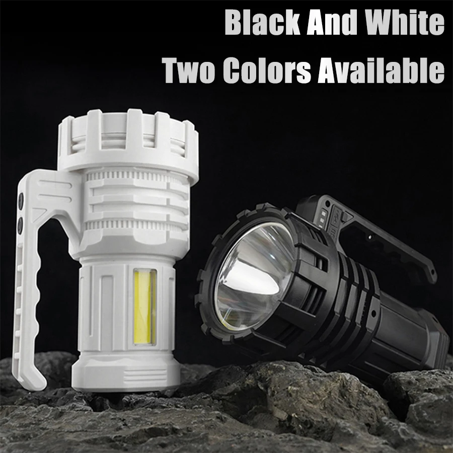 

New High Power LED COB Flashlight Waterproof Fishing Lantern Torch USB Rechargeable Lights Super Bright Searchlight Camping Lamp