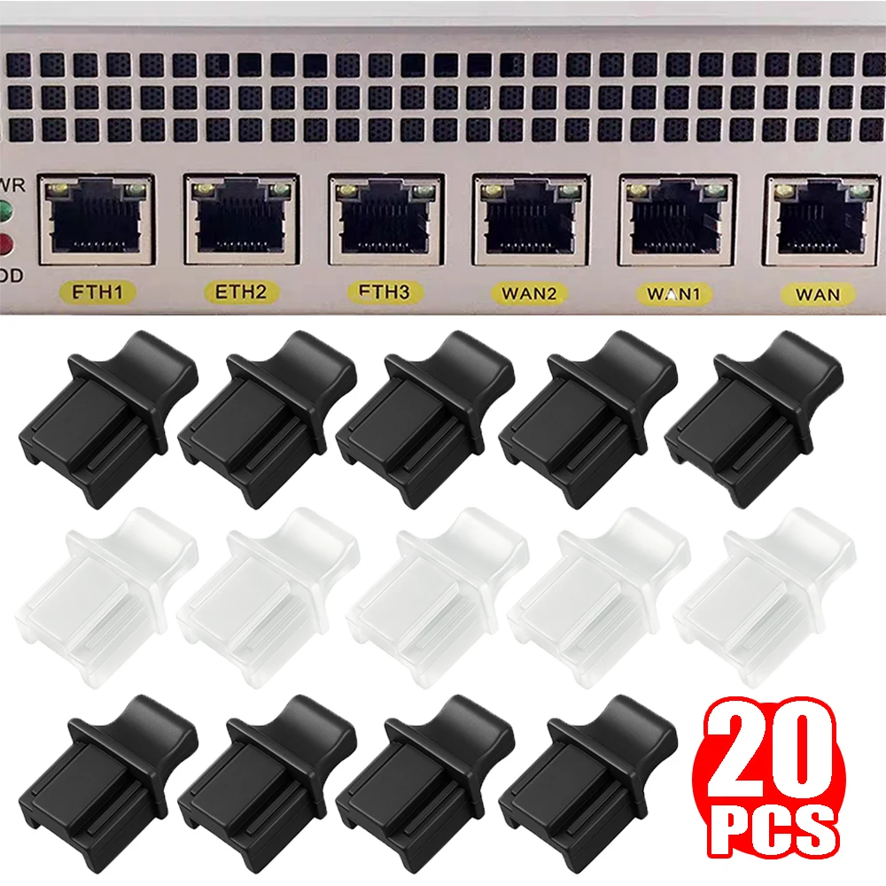 

10-20 шт. порт Ethernet-концентратора RJ45, противопыльная крышка, защитная заглушка для гнездового гнезда, пылезащитная заглушка для гнезда RJ45