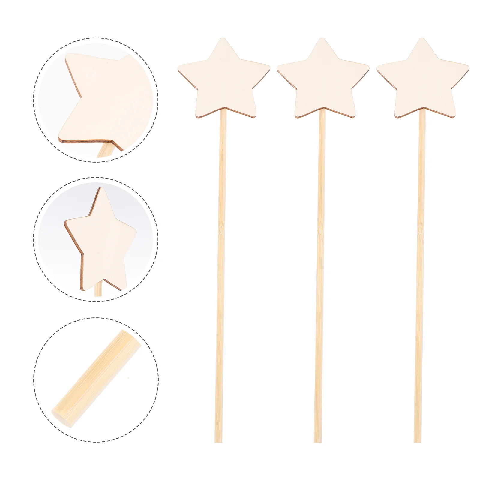 Fairy Wand Toy Diy Princess Wands Stick Wood Kids Graffiti Wooden Painting Party Crafts Craft Kit Unfinished Your Drawing Girls