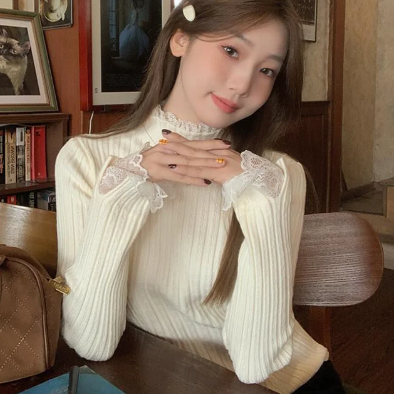 

Kawaii Girl, модный сексуальный трикотаж с воротником-стойкой, повседневная женская одежда с героями мультфильмов, женское длинное платье, модное платье для отдыха, весна-осень ﻿