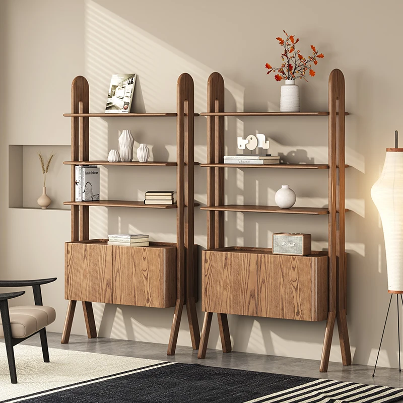 خزانة كتب من الخشب الصلب الاسكندنافي خزانة جانبية لتناول الطعام من خشب الرماد خزانة شرفة من الخشب الصلب شقة صغيرة خزانة بوجو منزلية أرضية ra