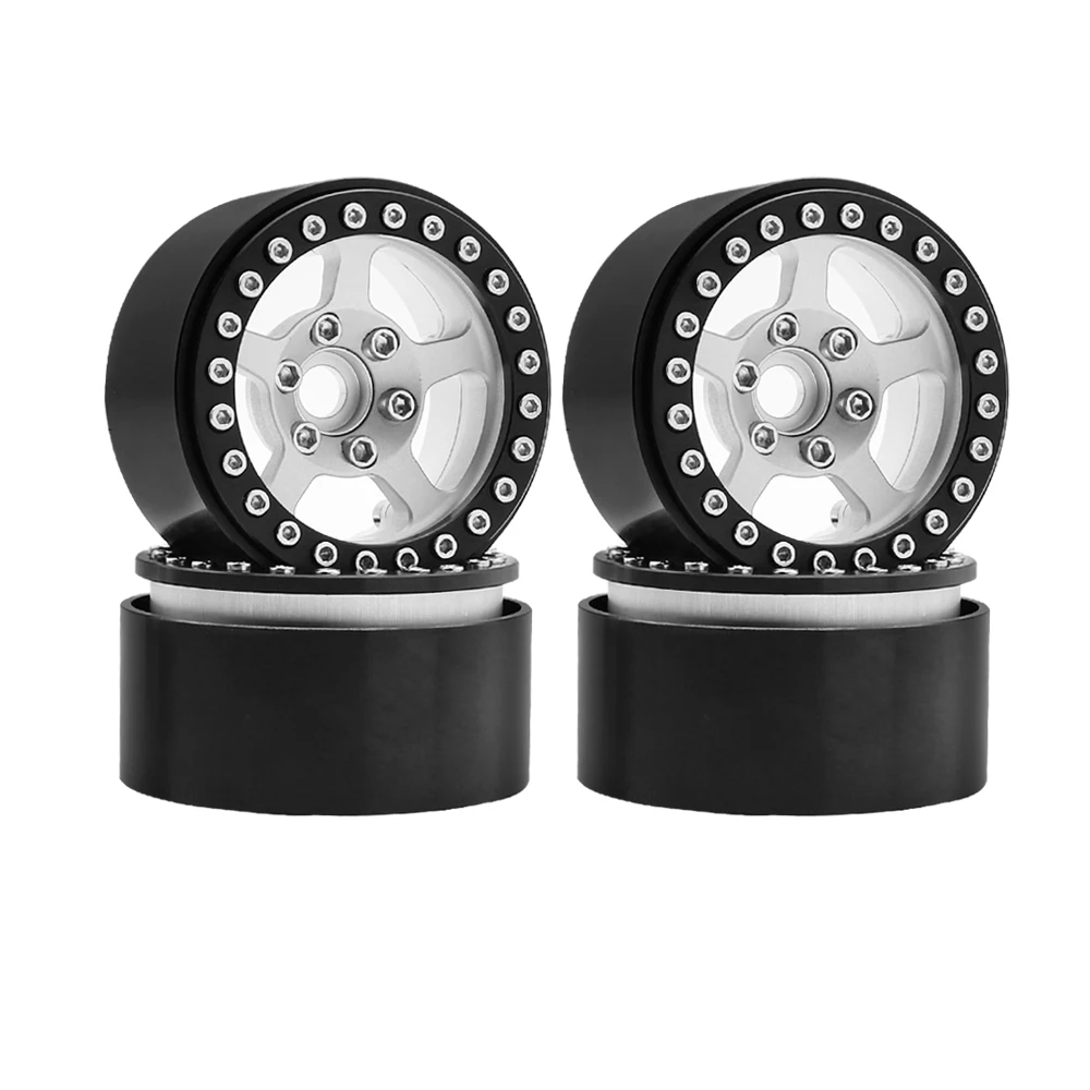 1/10 RC Crawler Aluminum Alloy 1.9 Inch Beadlock Wheels Colorful 5 Spokes Rim for TRX4 YK4102 Axial SCX10 II RGT EX86190