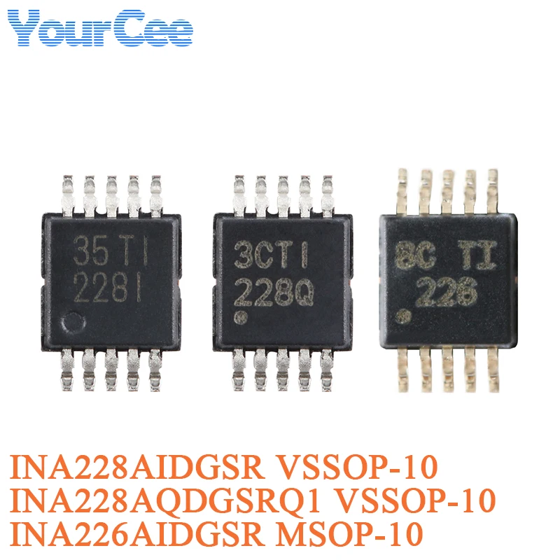 5pcs/1pc INA226AIDGSR AIDGSR INA226 MSOP-10 INA228AIDGSR INA228AQDGSRQ1 VSSOP-10 Power Monitor Chip IC