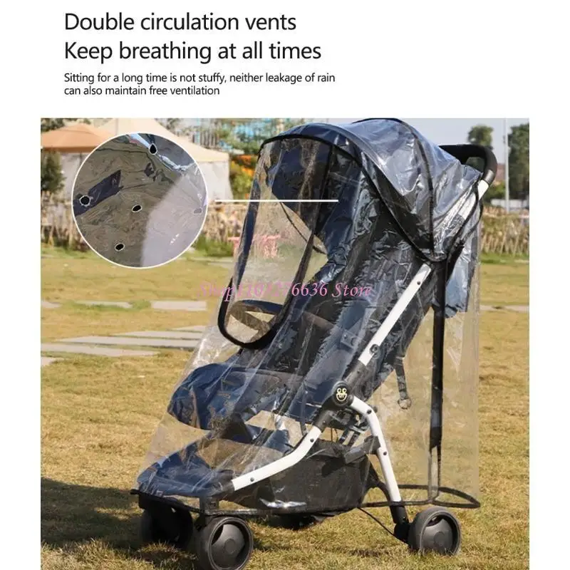 R6FD Ganzjahres-Kinderwagen-Regenhülle, EVA-Kinderwagendach, faltbarer Wagenschutz – Detail 5