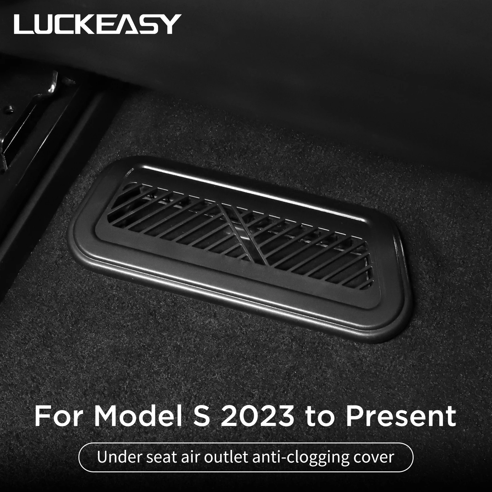 

For Tesla Model S Under Seat Air Outlet Protective Cover Anti-blocking Air Vent Grille Protector 2023-2024 Car Accessories 2pcs